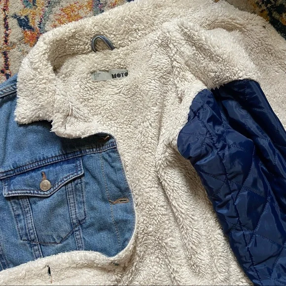 ❄️ Topman / ASOS Winter Sherpa Style Lined Denim / Jean Jacket ❄️ - Picture 9 of 16